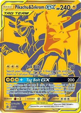 Pikachu & Zekrom GX - SM248 Holo Promo Sun & Moon Promo Pokemon Holo Near Mint