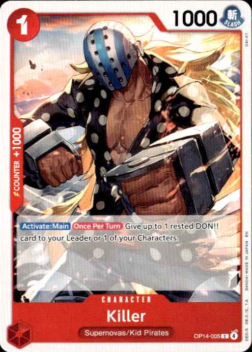 Killer OP14-005 Common The Azure Sea's Seven Release Event Cards One Piece NM