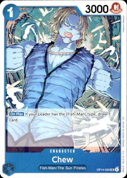 Chew OP14-050 Uncommon The Azure Sea's Seven One Piece Near Mint