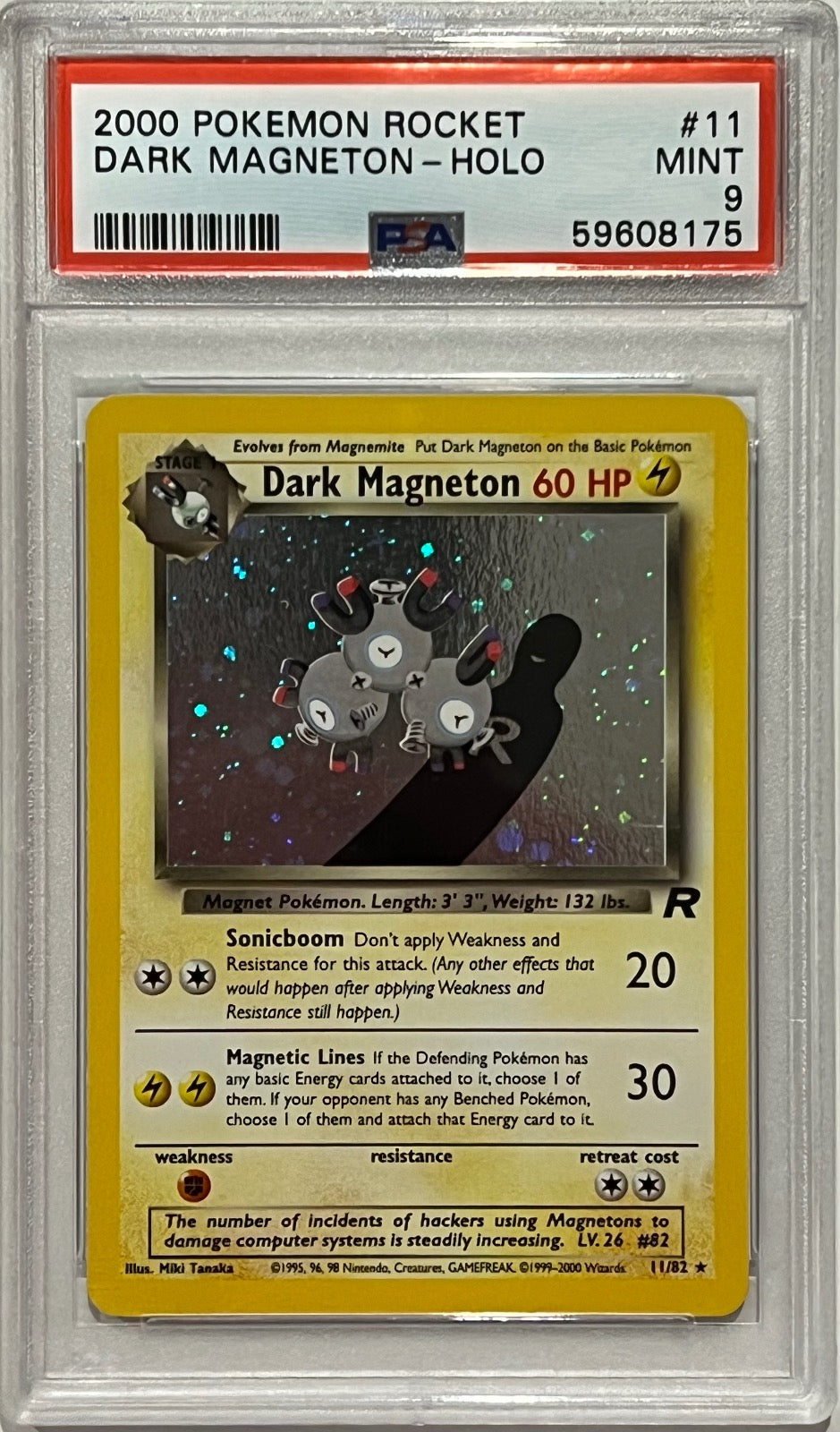 [PSA 9] Dark Magneton Holo 11/82 2000 Pokémon Rocket