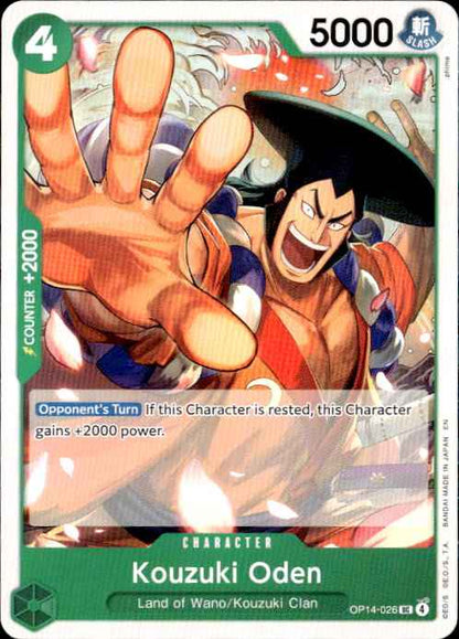 Kouzuki Oden OP14-026 The Azure Sea's Seven Release Event Cards One Piece NM