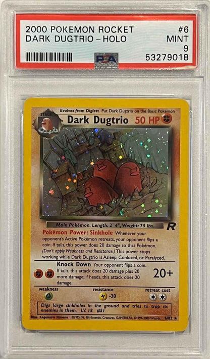 [PSA 9] Dark Dugtrio Holo 6/82 2000 Pokémon Rocket