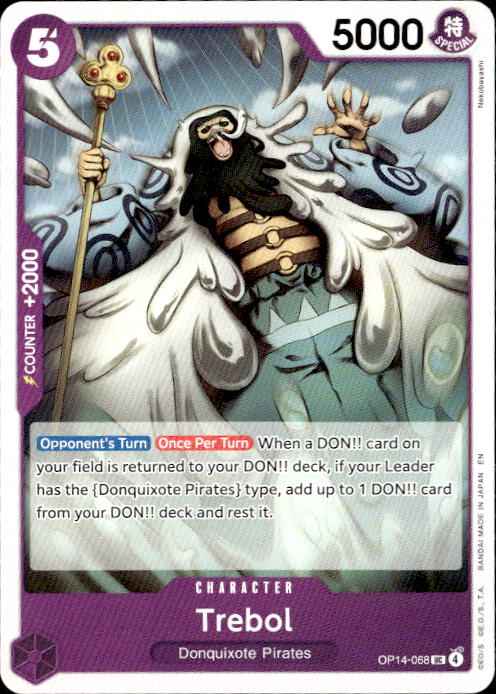 Trebol OP14-068 Uncommon The Azure Sea's Seven One Piece Near Mint