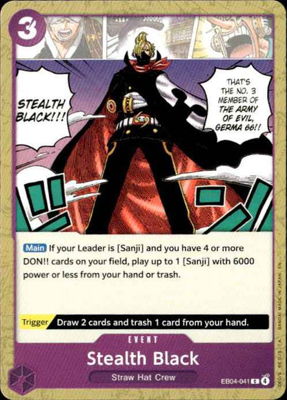 Stealth Black EB04-041 The Azure Sea's Seven Release Event Cards One Piece NM