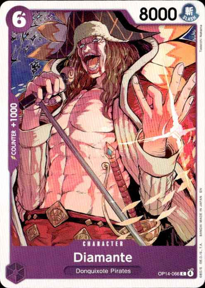 Diamante OP14-066 Common The Azure Sea's Seven One Piece Near Mint