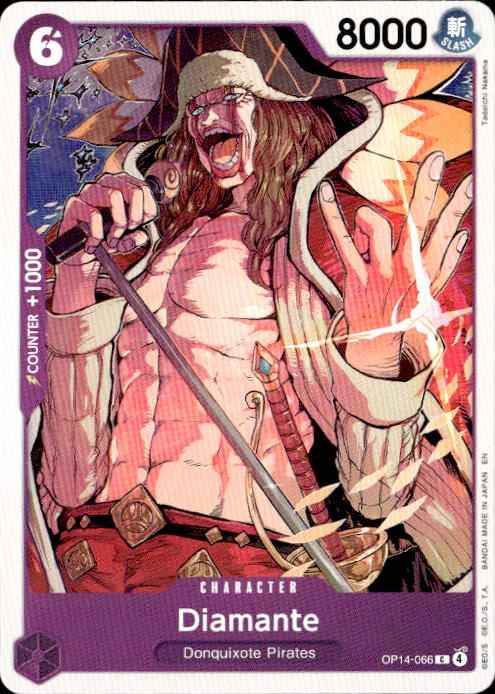 Diamante OP14-066 Common The Azure Sea's Seven One Piece Near Mint