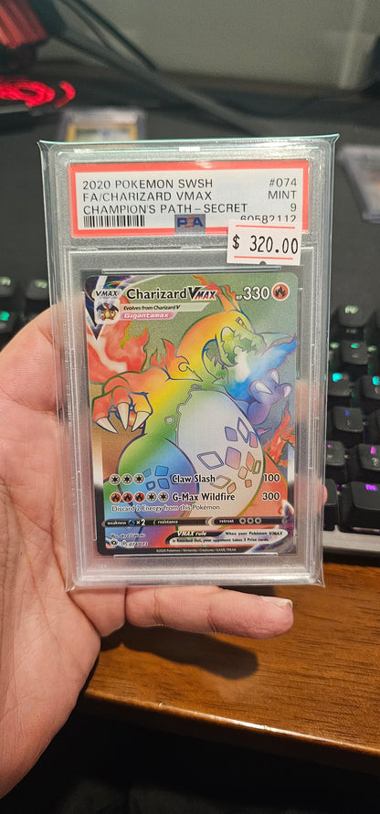 Charizard Vmax 074/073 Secret Champion's Path Pokemon PSA 9