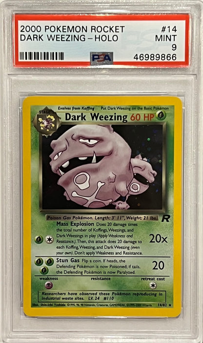 [PSA 9] Dark Weezing Holo 14/82 2000 Pokémon Rocket 