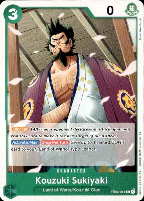 Kouzuki Sukiyaki EB04-014 The Azure Sea's Seven Release Event Cards One Piece NM