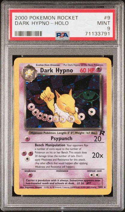 [PSA 9] Dark Hypno Holo 9/82 2000 Pokémon Rocket