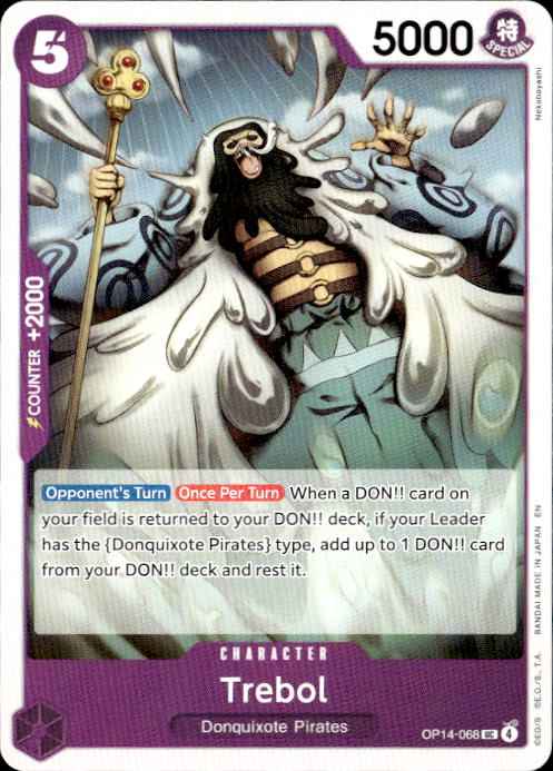 Trebol OP14-068 Uncommon The Azure Sea's Seven One Piece Near Mint
