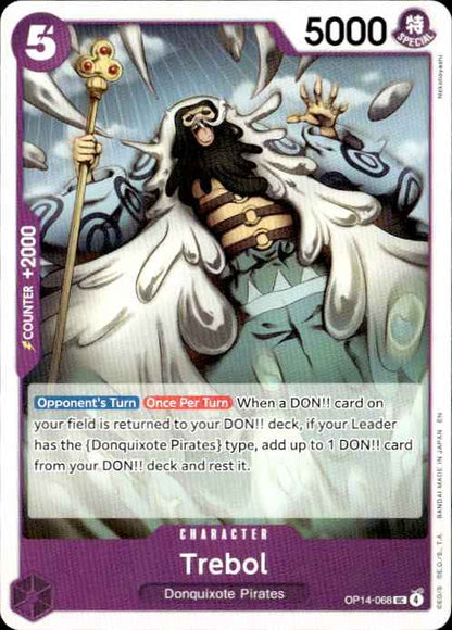 Trebol OP14-068 Uncommon The Azure Sea's Seven One Piece Near Mint