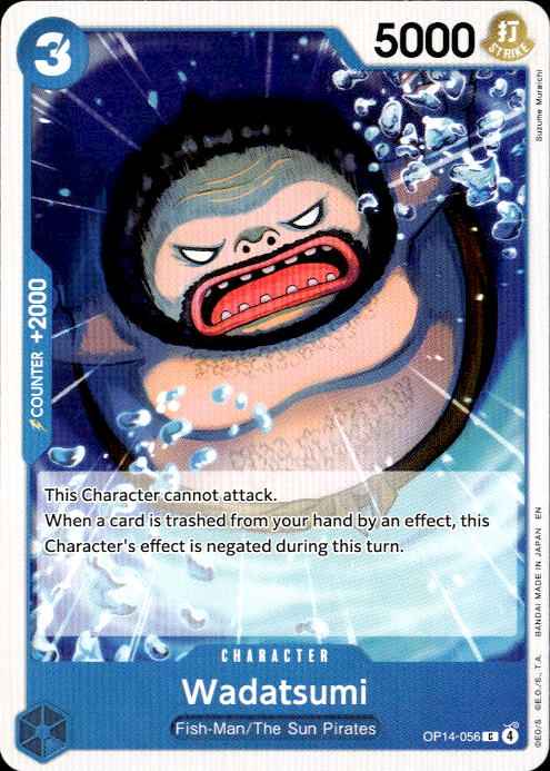Wadatsumi OP14-056 Common The Azure Sea's Seven Release Event Cards One Piece NM