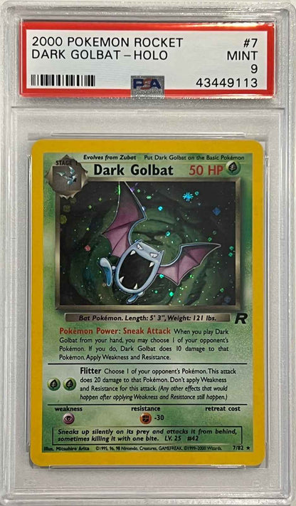 [PSA 9] Dark Golbat Holo 7/82 2000 Pokémon Rocket