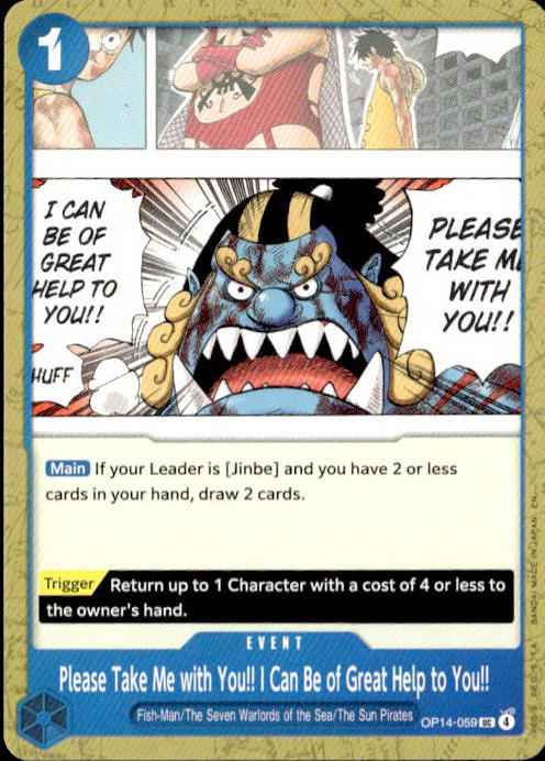 Please Take Me with You!! OP14-059 The Azure Sea's Seven Cards One Piece NM