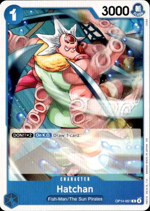 Hatchan OP14-051 Common The Azure Sea's Seven One Piece Near Mint