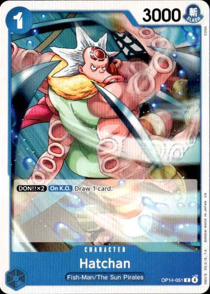 Hatchan OP14-051 Common The Azure Sea's Seven One Piece Near Mint