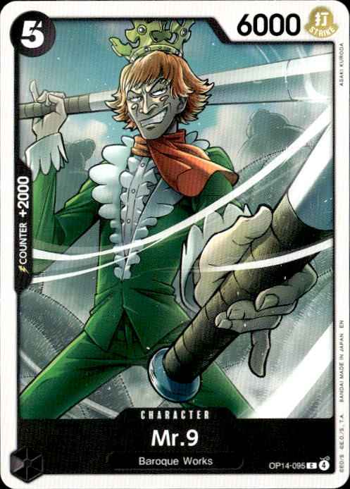 Mr.9 OP14-095 Common The Azure Sea's Seven One Piece Near Mint