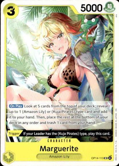 Marguerite OP14-113 The Azure Sea's Seven Release Event Cards One Piece NM