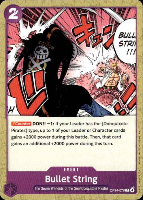 Bullet String OP14-078 Common The Azure Sea's Seven One Piece Near Mint