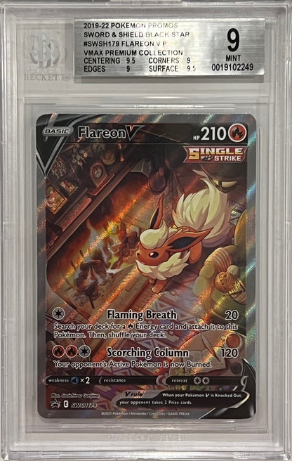 [BGS 9 Silver] Flareon V P SWSH179 2021 Pokémon Sword & Shield Black Star Promo 