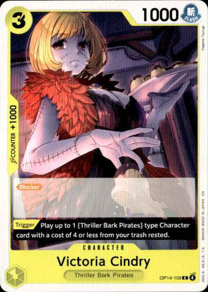 Victoria Cindry OP14-109 The Azure Sea's Seven Release Event Cards One Piece NM