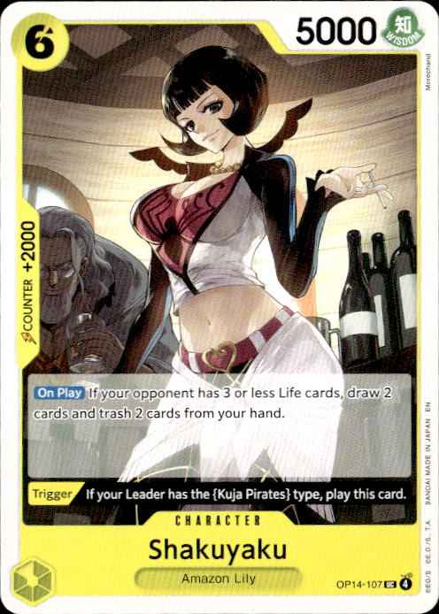 Shakuyaku OP14-107 Uncommon The Azure Sea's Seven One Piece Near Mint