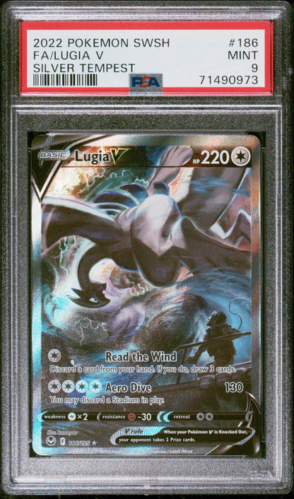 [PSA 9] Lugia V 186/195 Full Art 2022 Pokémon Sword & Shield Silver Tempest