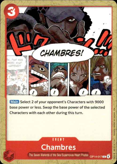Chambres OP14-017 Common The Azure Sea's Seven One Piece Near Mint
