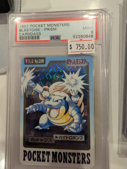 Blastoiseprism 009 Pocket Monsters Carddass Unknown PSA 9