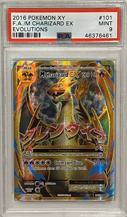 [PSA 9] M Charizard EX 101/108 Full Art 2016 Pokémon XY Evolutions 