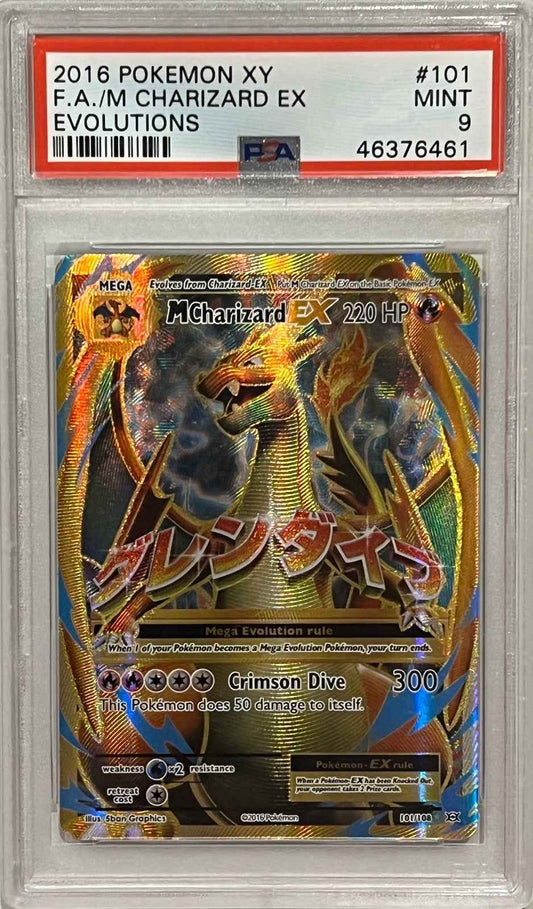 [PSA 9] M Charizard EX 101/108 Full Art 2016 Pokémon XY Evolutions