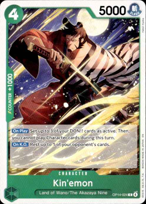 Kin'emon OP14-024 Common The Azure Sea's Seven Release Event Cards One Piece NM