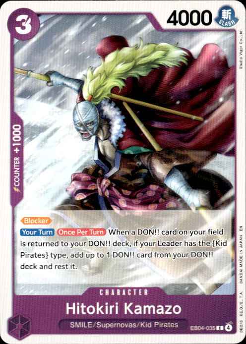 Hitokiri Kamazo EB04-035 Common The Azure Sea's Seven One Piece Near Mint