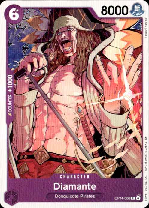 Diamante OP14-066 Common The Azure Sea's Seven One Piece Near Mint
