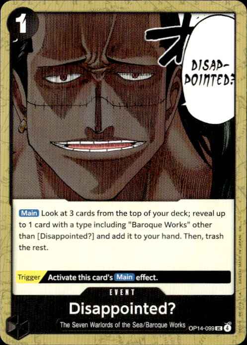 Disappointed? OP14-099 Uncommon The Azure Sea's Seven One Piece Near Mint