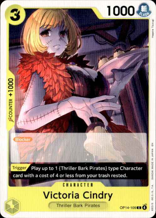 Victoria Cindry OP14-109 The Azure Sea's Seven Release Event Cards One Piece NM