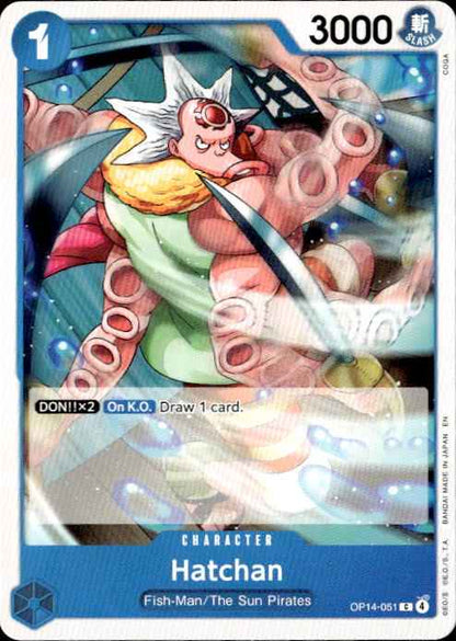 Hatchan OP14-051 Common The Azure Sea's Seven One Piece Near Mint