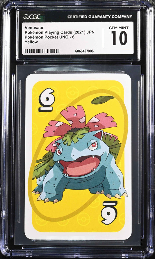 Venusaur 6 Yellow Pokemon Pocket Uno Pokemon Playing Cards Jpn CGC 10 Gem Mint
