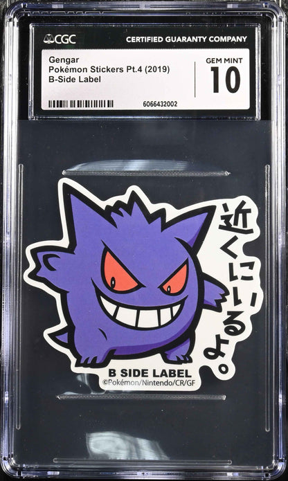 Gengar Pokemon Stickers Pt.4 CGC 10 Gem Mint