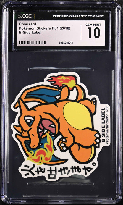 Charizard Pokemon Stickers Pt.1 CGC 10 Gem Mint