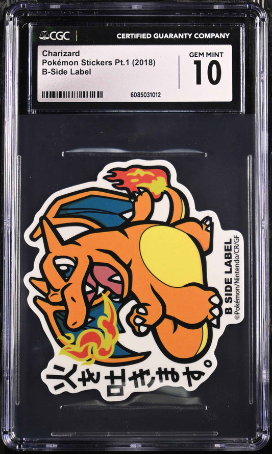 Charizard Pokemon Stickers Pt.1 CGC 10 Gem Mint