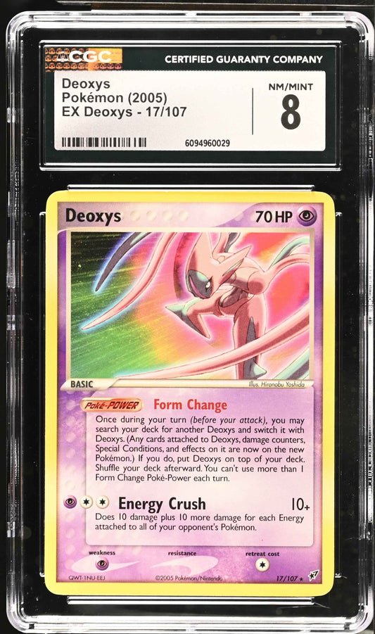 Deoxys 17/107 EX Deoxys Pokemon CGC 8 Nm/mint