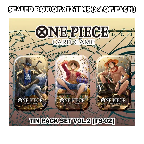 One Piece Card Game: Tin – Vol. 2 [TS-02] - SEALED DISPLAY BOX OF 12 TINS