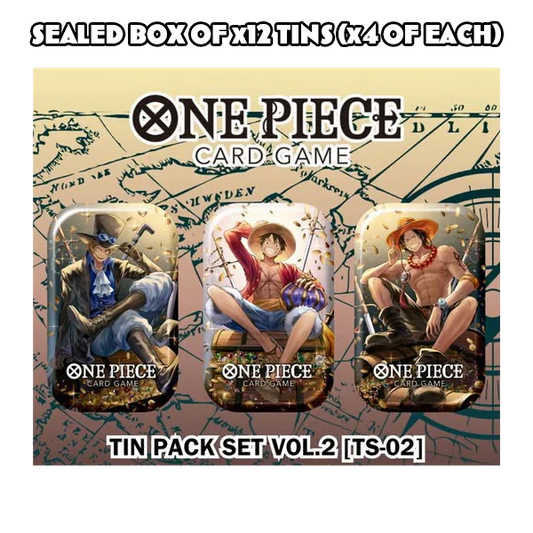 One Piece Card Game: Tin – Vol. 2 [TS-02] - SEALED DISPLAY BOX OF 12 TINS