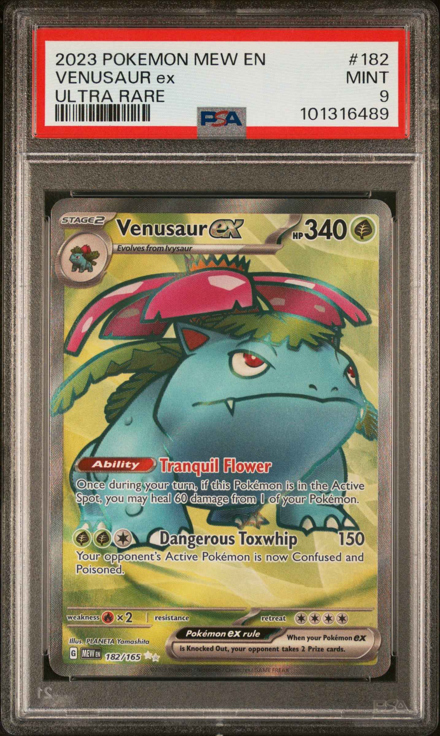 Venusaur EX 182/165 Ultra Rare 151 Pokemon PSA 9
