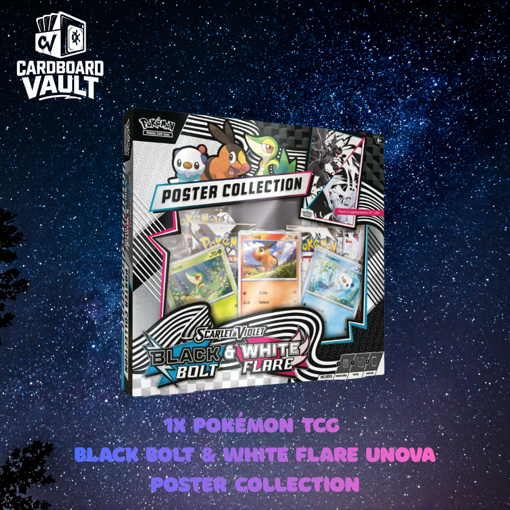 Pokémon TCG Black Bolt & White Flare Unova Poster Collection