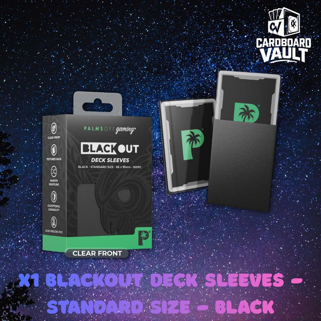 Palms Off Gaming | Blackout Deck Sleeves - Standard Size