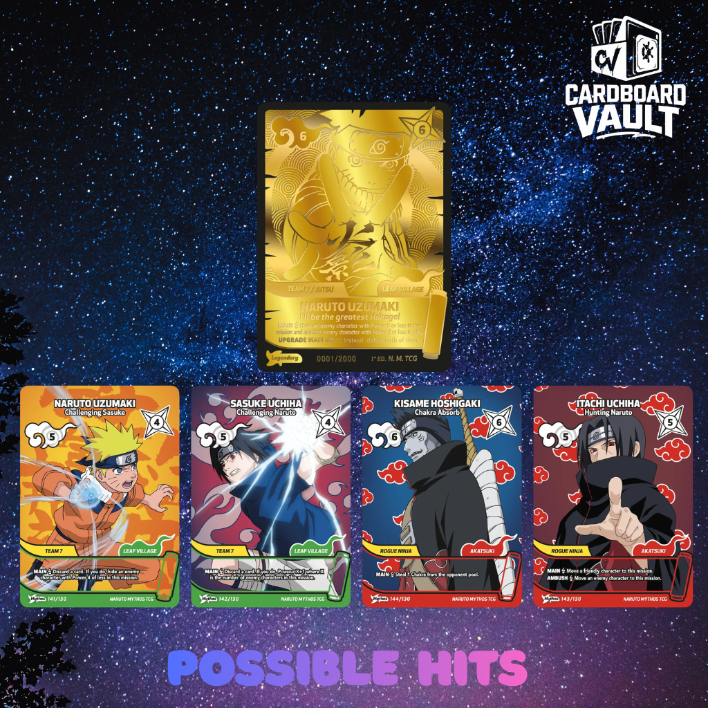 Naruto Mythos Booster Pack - 1st Edition - Konoha Shido Set (Europe Exclusive)
