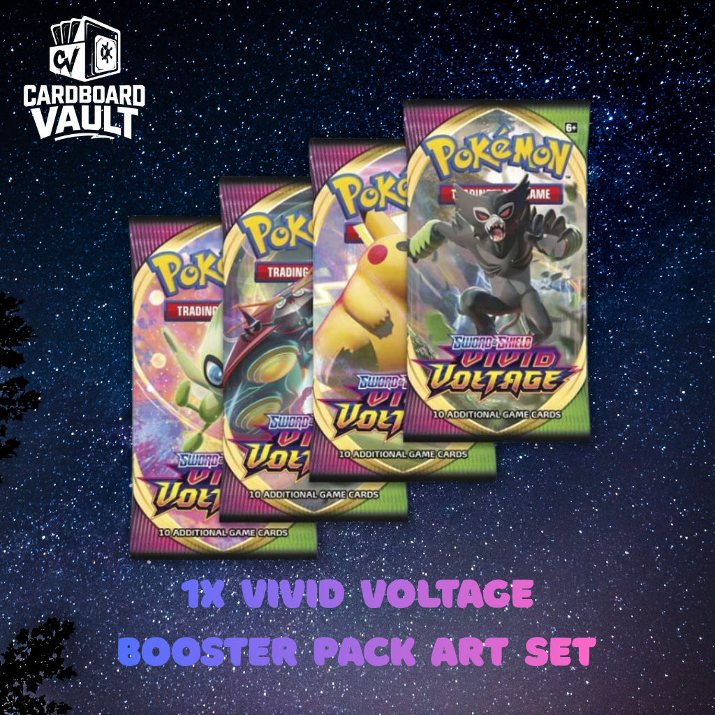 Pokémon TCG: Vivid Voltage SWSH04 - Booster Pack Art Bundle [Set of 4]